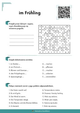 Karta pracy – im Frühling