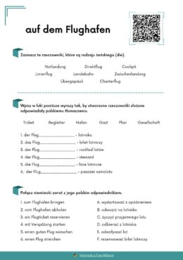 Karta pracy – auf dem Flughafen