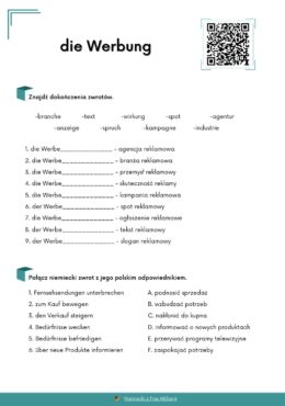 Karta pracy – die Werbung